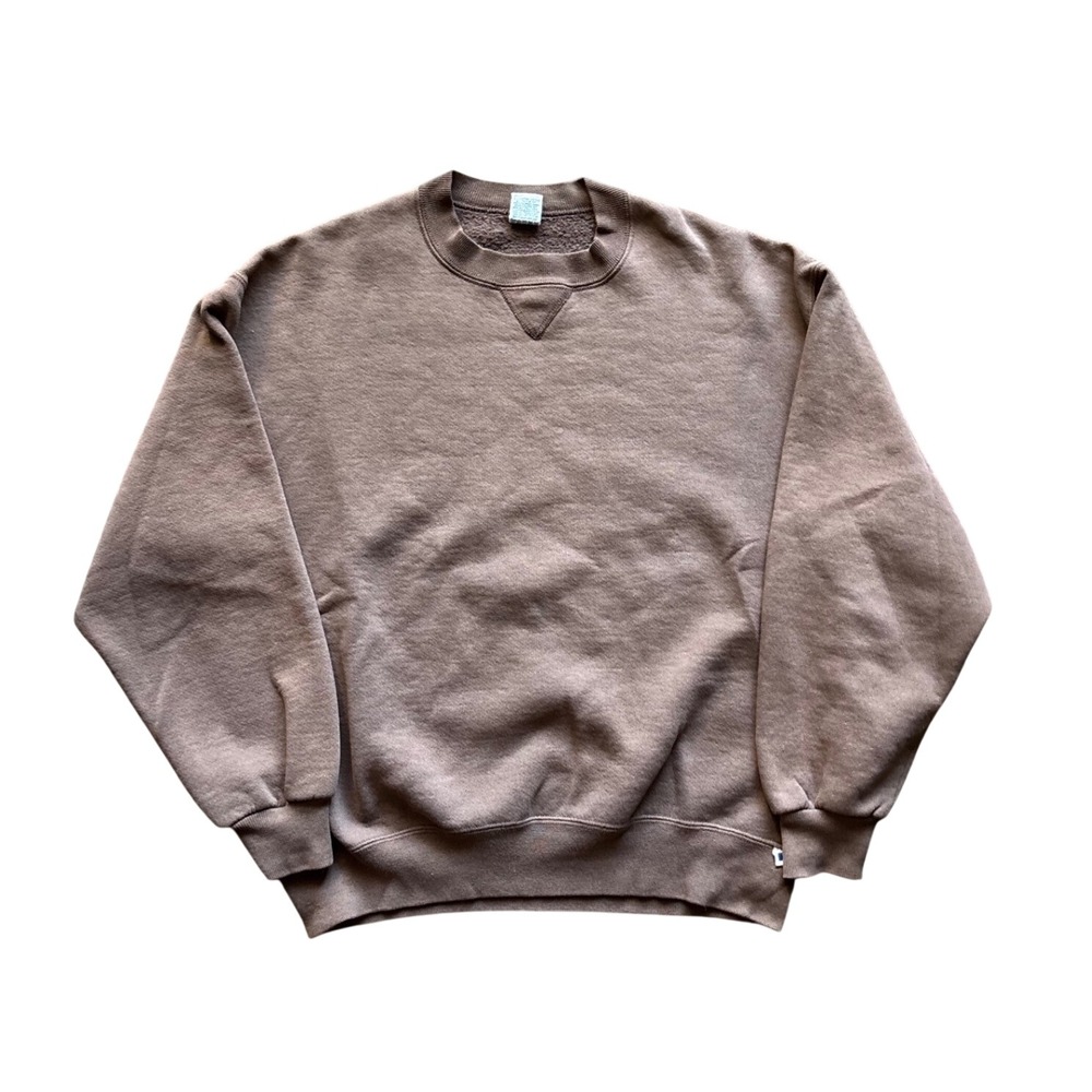 Vintage Russell Athletic Brown Made in USA Crewneck Sweatshirt Size Large
